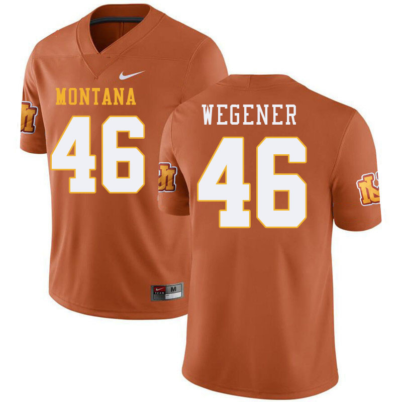 Montana Grizzlies #46 Wyatt Wegener College Football Jerseys Stitched Sale-Throwback